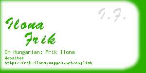 ilona frik business card